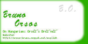 bruno orsos business card